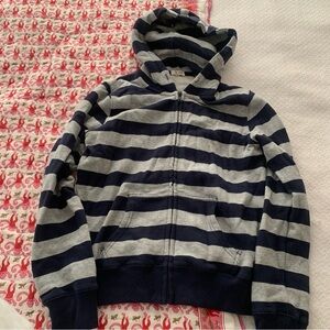 Brandy Melville striped Christy zip hoodie